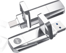 Load image into Gallery viewer, aigo 1TB USB Drive - External SSD 520MB/s 2-in-1 Dual Drive USB Type C+ USB A 3.2 Gen2 Solid State Thumb Drive SSD Stick for iPhone 15/PS5/Android Phone/Tablet/Windows/Mac/PC/Laptop