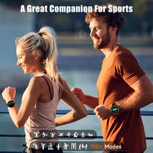 Cargar imagen en el visor de la galería, Reloj inteligente Aigo®, 107 modos de actividad diferentes Rastreador de actividad física con monitor de frecuencia cardíaca, IP68 resistente al agua con podómetro, reloj inteligente compatible con iOS, Android