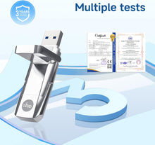 Load image into Gallery viewer, aigo 1TB USB Drive - External SSD 520MB/s 2-in-1 Dual Drive USB Type C+ USB A 3.2 Gen2 Solid State Thumb Drive SSD Stick for iPhone 15/PS5/Android Phone/Tablet/Windows/Mac/PC/Laptop