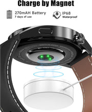 Cargar imagen en el visor de la galería, Aigo® Smart Watch Dial Answer Calls Smartwatch para teléfonos Android iOS Rastreador de actividad física a prueba de agua con pantalla táctil completa de 1.45 "12 modos deportivos Podómetro Monitor de sueño de frecuencia cardíaca