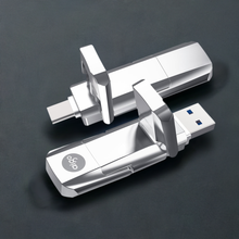 Load image into Gallery viewer, aigo 1TB USB Drive - External SSD 520MB/s 2-in-1 Dual Drive USB Type C+ USB A 3.2 Gen2 Solid State Thumb Drive SSD Stick for iPhone 15/PS5/Android Phone/Tablet/Windows/Mac/PC/Laptop