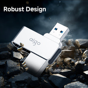 Aigo® USB 3.0 Ultra Dual Flash Drive para iPhone iPad, iPod, almacenamiento externo para iPhone iPad Certificado por USB y MFI