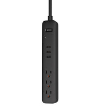 Cargar imagen en el visor de la galería, TP® Quality 3 Outlet 3 USB Switch Power Strip Protector contra sobretensiones Cable de 4 pies con enchufe plano